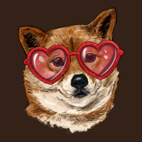Shiba Inu With Love Glasses Heavy Core Tee | Teevron
