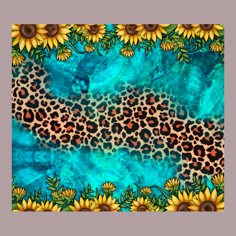 Leopard Turquoise Sunflower Vintage Hoodie by JahusDesignShop | Teevron