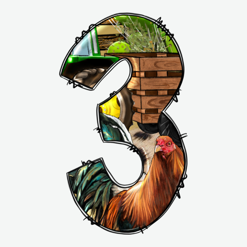 Farm Life Alphabet Numbers 3 Urban Heavy Tee by BundleAndBundleShop | Teevron