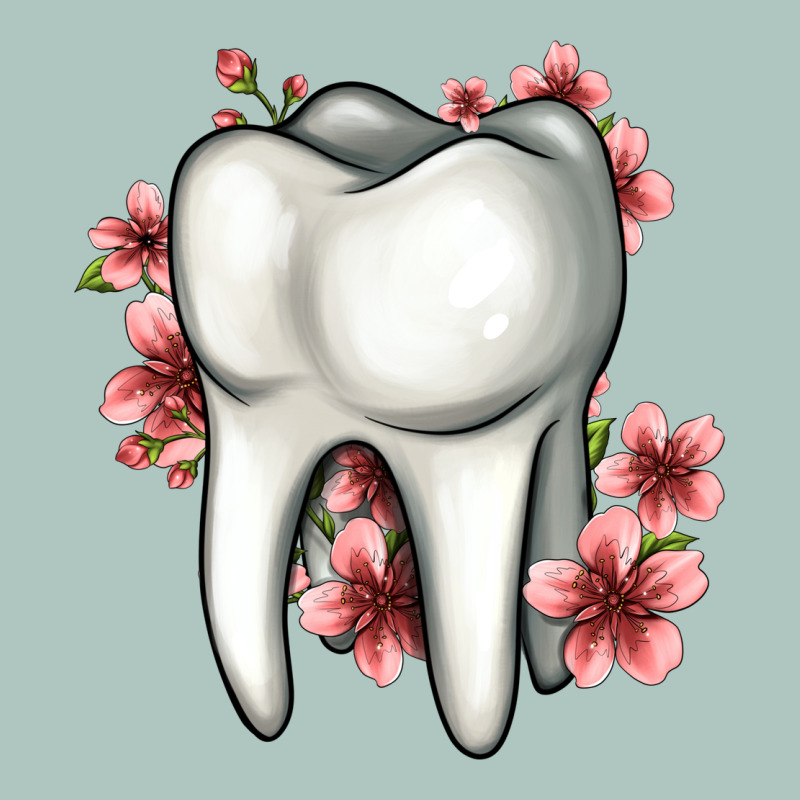 Floral Tooth Premium Sweatshirt by Jasminsmagicworld | Teevron