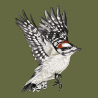 Flying Downy Woodpecker Long Sleeve Tee | Teevron