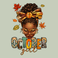 October Girl Afro Woman Fall Ladies Tee | Teevron