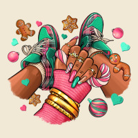 Pink Christmas Black Girl Sneakers Ladies Tee | Teevron