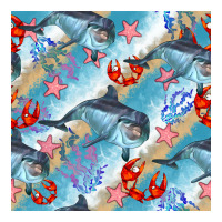 dolphin and crab seamless pattern | Teevron