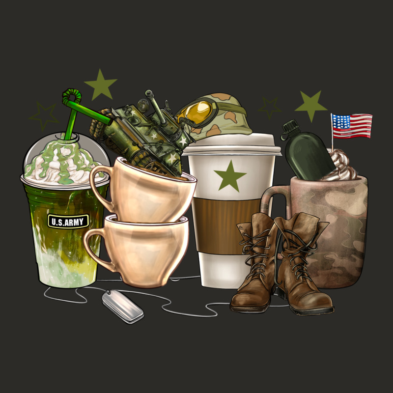 Coffee Cups Army Heavy Core Tee by texasbilliewilder | Teevron