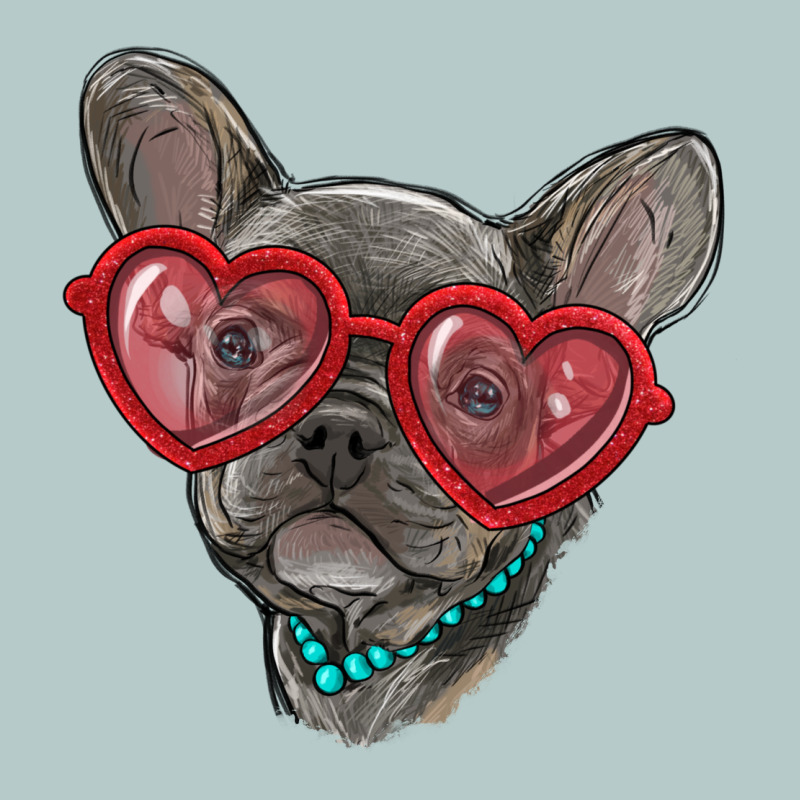 French Bulldog With Love Glasses Heavy Core Tee by RanaPortraitStore | Teevron