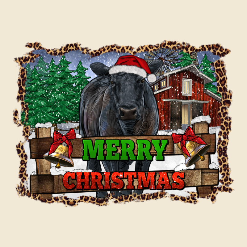 Merry Christmas Black Angus Cattle And Farm Premium Tee by RanaPortraitStore | Teevron