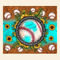 Baseball Turquoise Sunflower Vintage Hoodie | Teevron