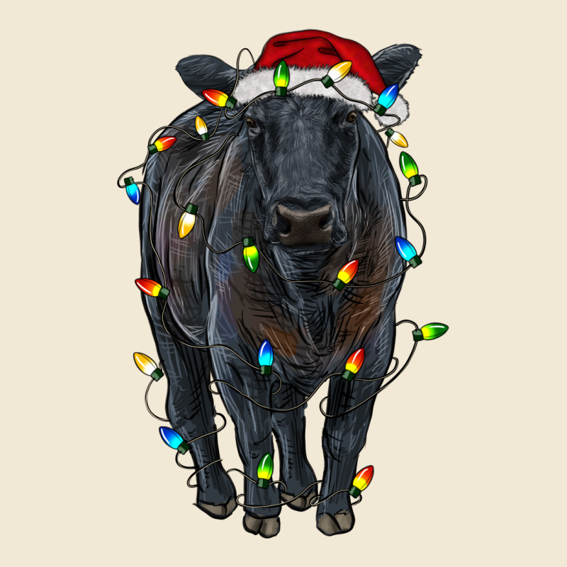 Christmas Black Angus Cattle With Lights Premium Tee by RanaPortraitStore | Teevron