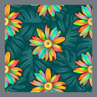 Colorful Tropical Flowers Seamless Pattern Heavyweight Sweatshirt | Teevron