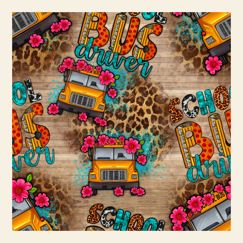 School Bus Driver And Flower Seamless Patterns Vintage Tee by BundleAndBundleShop | Teevron