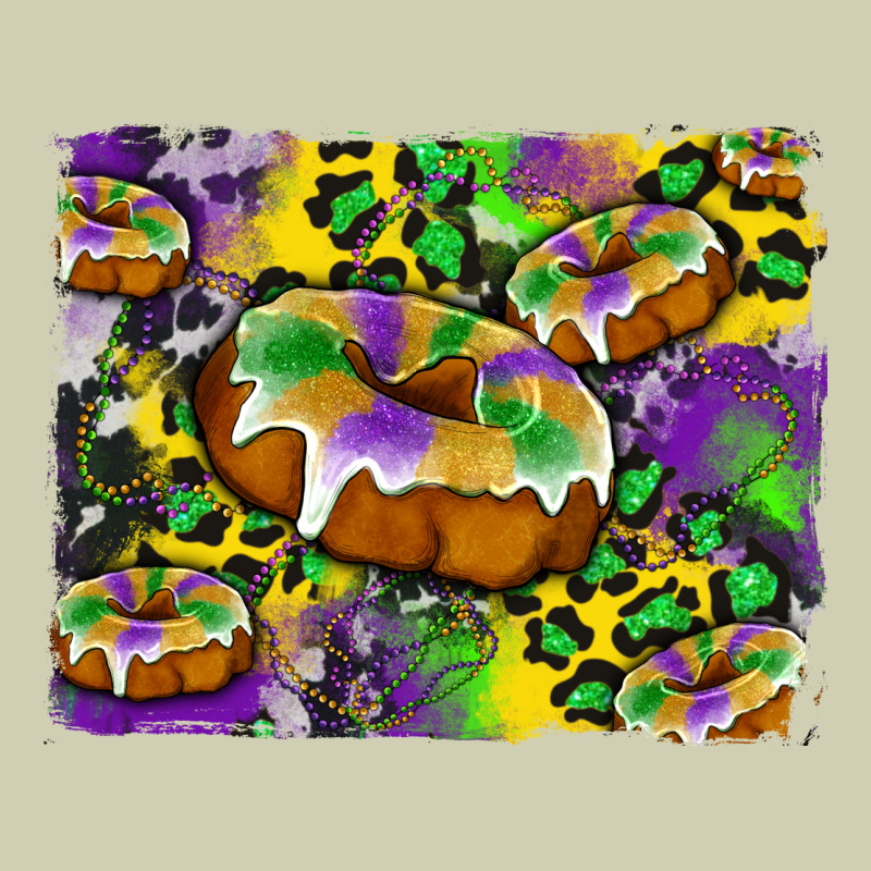 Mardi Gras Cake Glitterleopard And Cowhide Background Heavy Core Tee by Artiststas | Teevron