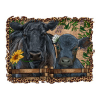 Western Black Angus Cattle And Calf With Leopard Premium Tee | Teevron