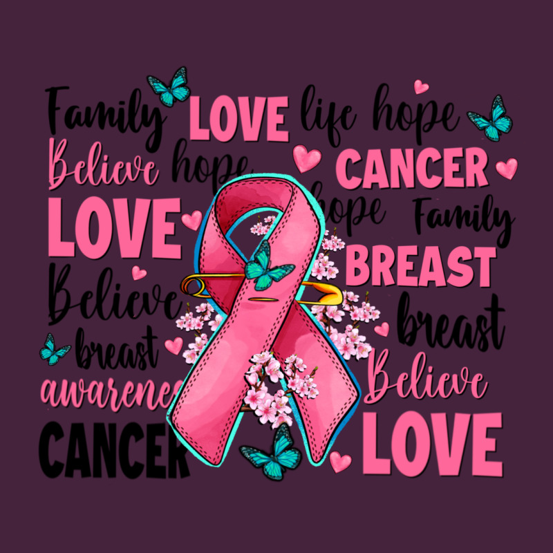 Breast Cancer Ribbons With Cancer Words Premium Tee by AdoDesignShop | Teevron