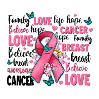 breast cancer ribbons with cancer words | Teevron