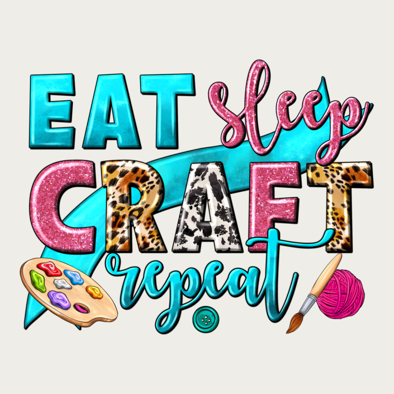 Eat Sleep Craft Repeat Zipper Hoodie by NancyCooperArtShop | Teevron