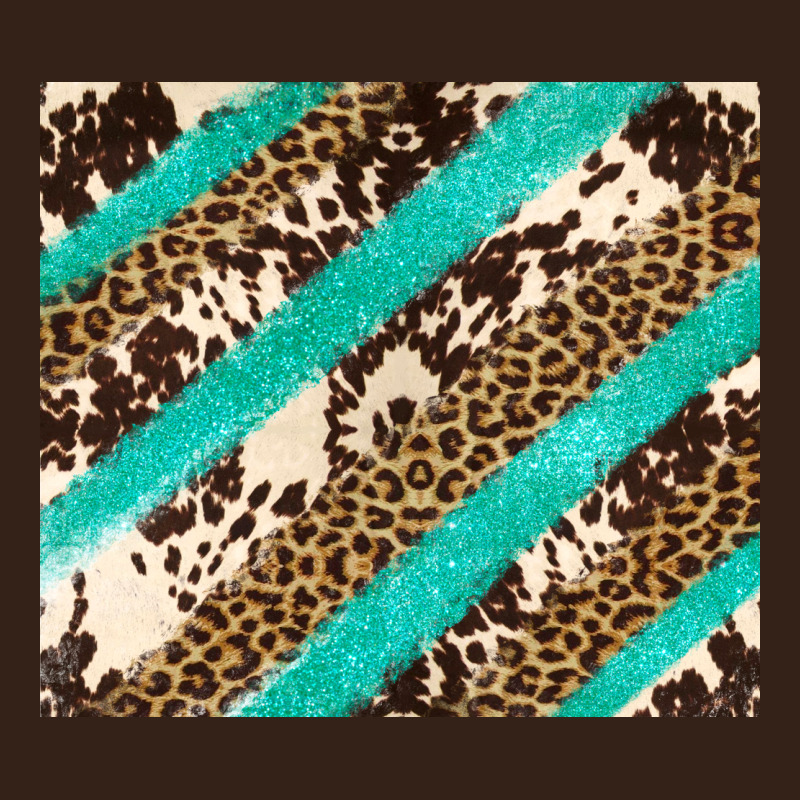 Turquoise Glitter Leopard And Cowhide Heavy Core Tee by Artiststas | Teevron