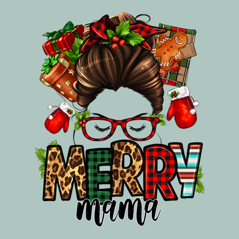Christmas Merry Mama Messy Bun Premium Sweatshirt by Jasminsmagicworld | Teevron