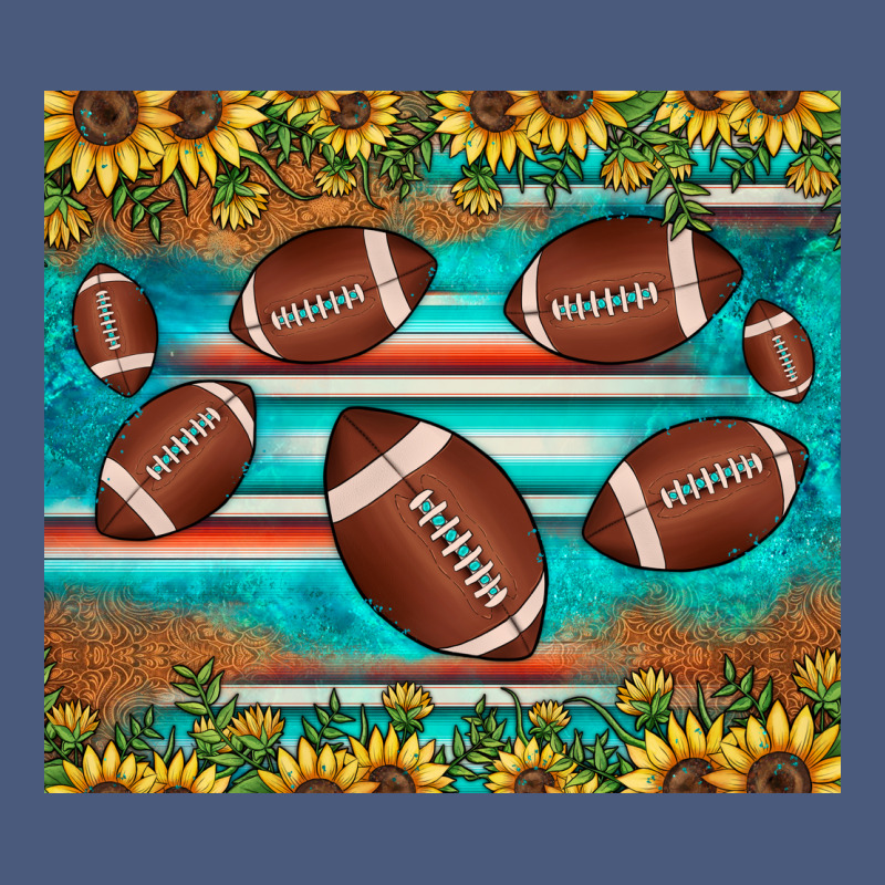 Football Turquoise Sunflower Vintage Hoodie by JahusDesignShop | Teevron