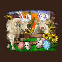 Easter Farm Cows Bunny Ears And Eggs Heavy Core Tee | Teevron