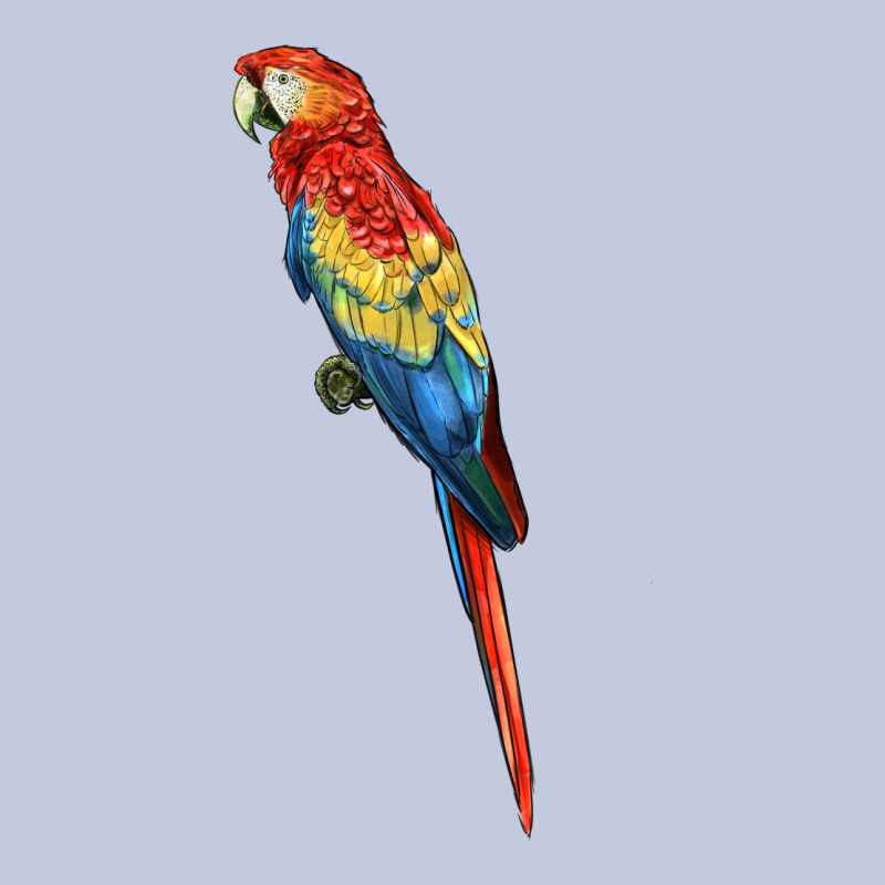 Scarlet Macaw Parrot Long Sleeve Tee by LillyAllenDesigns | Teevron
