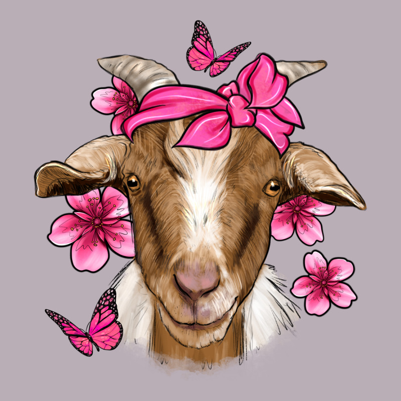 Pink Floral Bandana Goat Vintage Tee by Jasminsmagicworld | Teevron