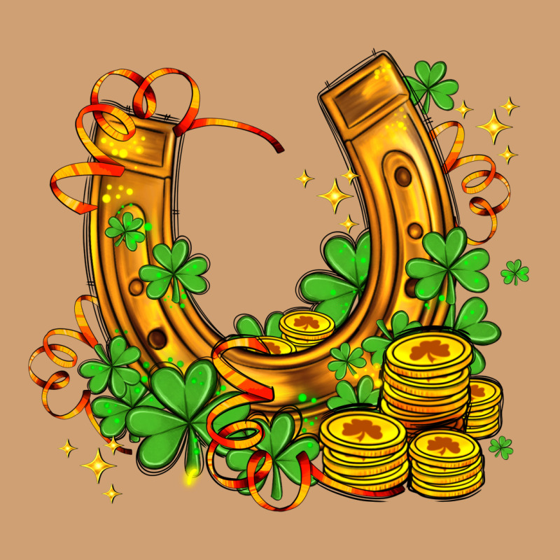 Horseshoe With Shamrocks And Coin Vintage Tee by AdoDesignShop | Teevron