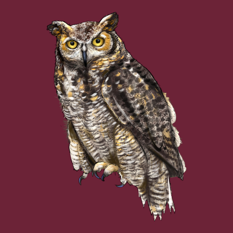 Great Horned Owl Long Sleeve Tee by LillyAllenDesigns | Teevron
