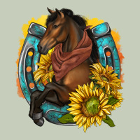 Western Horse With Horseshoe Ladies Tee | Teevron