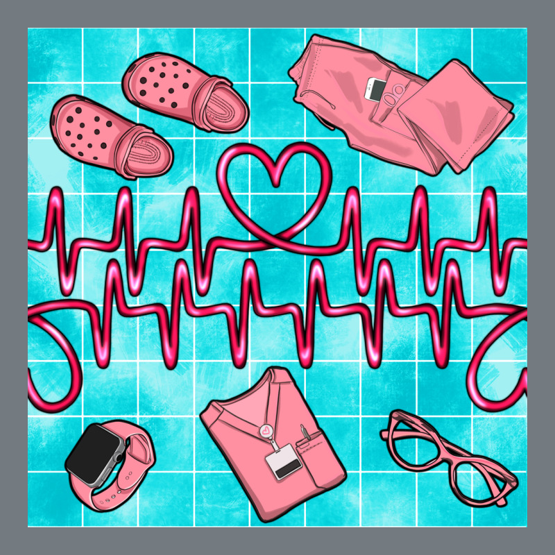 Nurse Heart Beat Seamless Pattern Heavyweight Sweatshirt by BundleAndBundleShop | Teevron