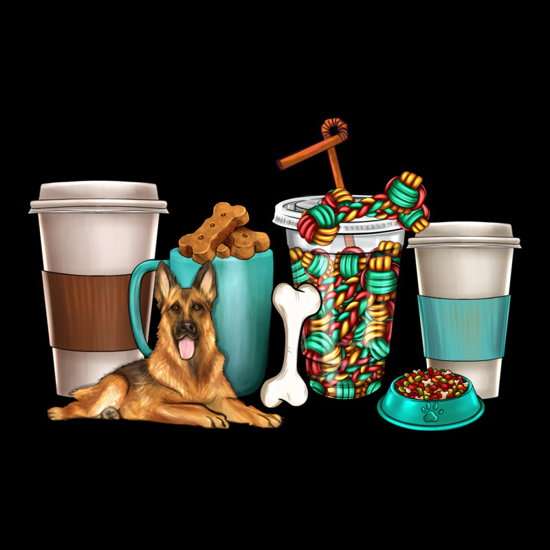 German Shepherd Dog Coffee Cups Ladies Tee by texasbilliewilder | Teevron