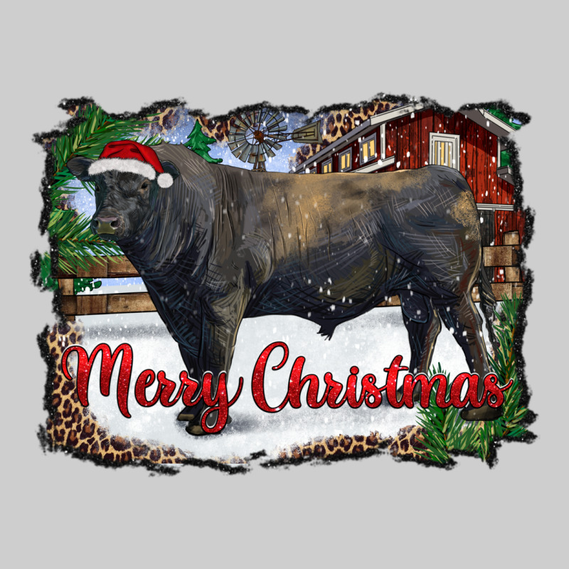 Merry Christmas Black Angus Bull And Farm Premium Tee by RanaPortraitStore | Teevron