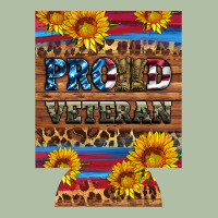 Proud Veteran  12 Oz Regular Can Cooler Urban Heavy Tee | Teevron