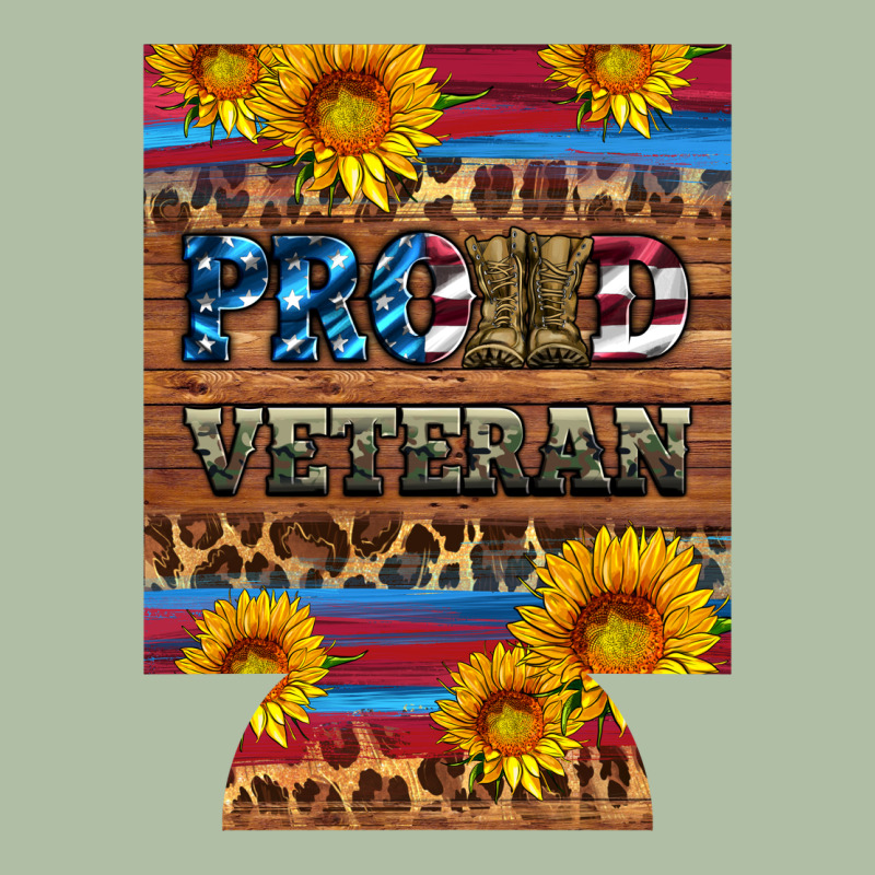 Proud Veteran  12 Oz Regular Can Cooler Urban Heavy Tee by Artiststas | Teevron