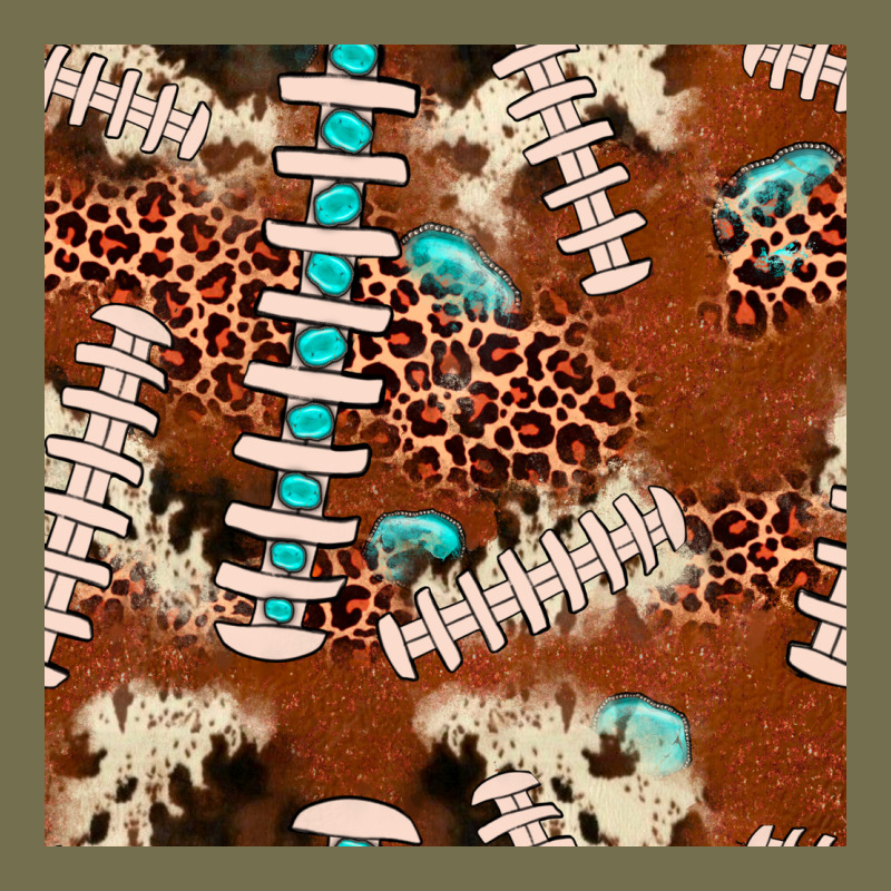 Football Leopard Gemstone Seamless Pattern Vintage Hoodie by JahusDesignShop | Teevron
