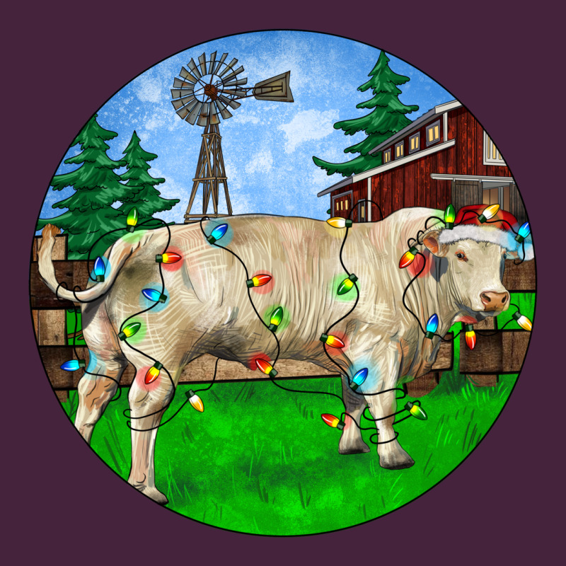 Christmas Charolais Bull And Barnyard Premium Tee by RanaPortraitStore | Teevron