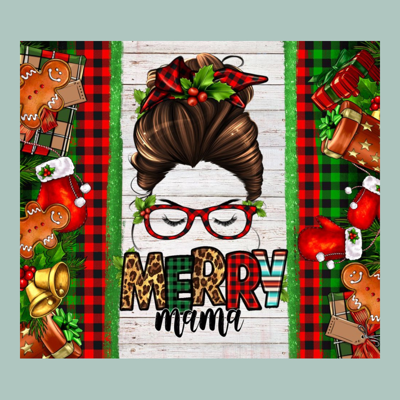 Christmas Merry Mama Messy Bun Premium Sweatshirt by Jasminsmagicworld | Teevron