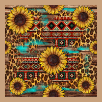 Sunflower And Leopard Seamless Pattern Vintage Tee | Teevron