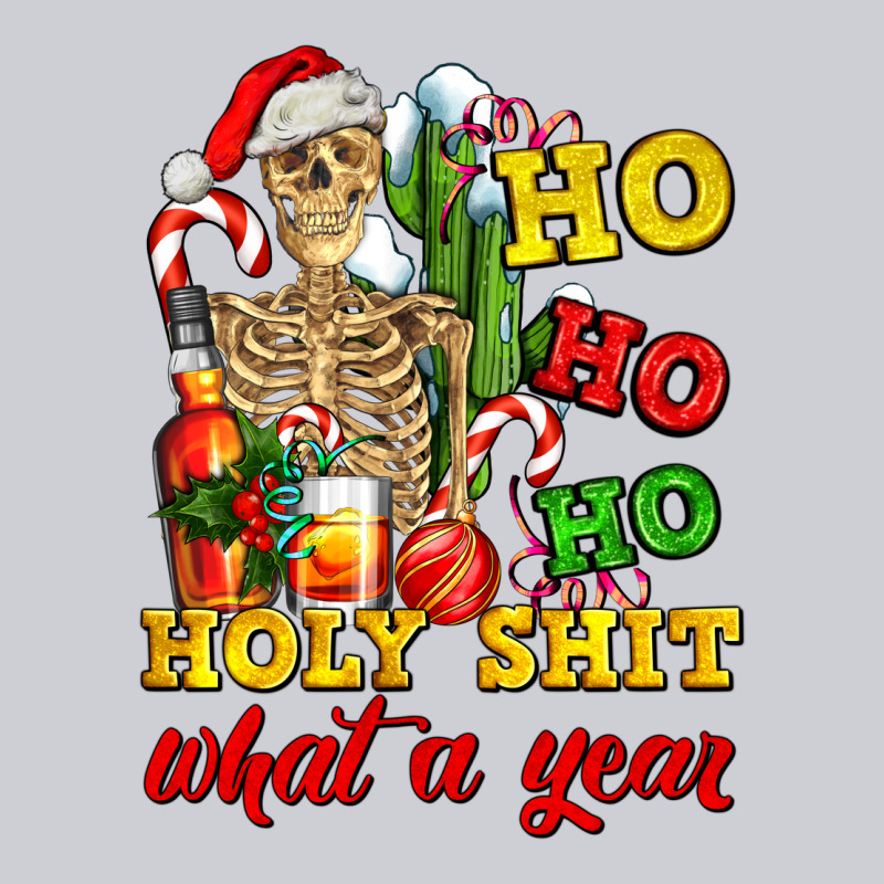 Christmas Ho Ho Ho Holy Shit What A Year Skeleton Heavyweight Sweatshirt by AdoDesignShop | Teevron