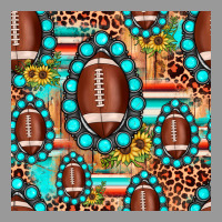 Football Leopard Turquoise Gemstone Sunflower Seamless Pattern Vintage Hoodie | Teevron