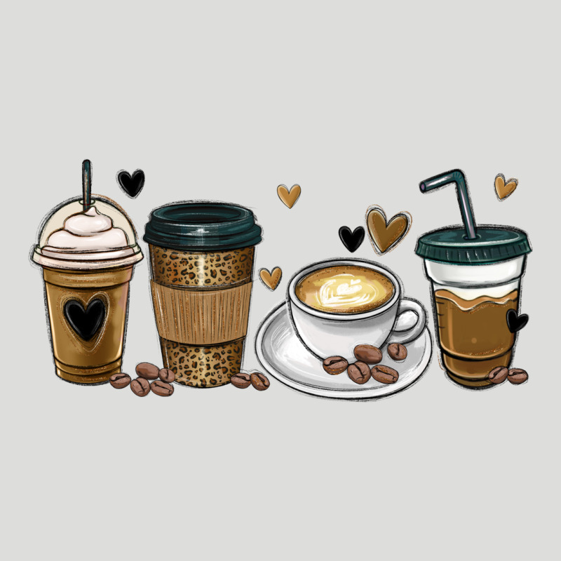 Coffee Latte Coffee Cups Zipper Hoodie by MaliasSmallBusiness | Teevron
