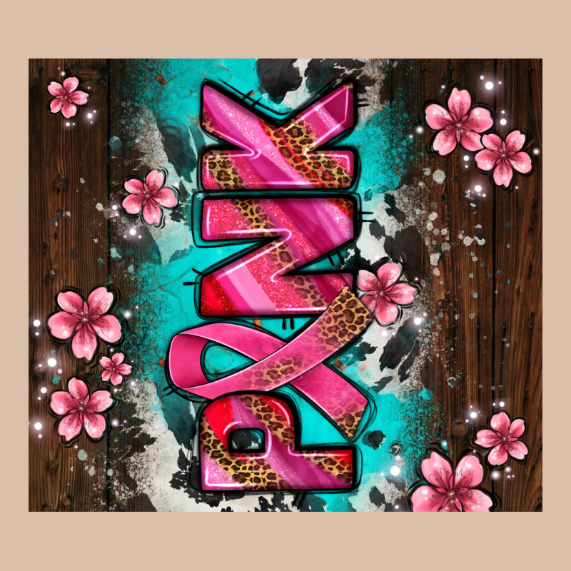 Western Pattern Pink With Floral Cancer Ribbon Urban Heavy Tee by AdoDesignShop | Teevron