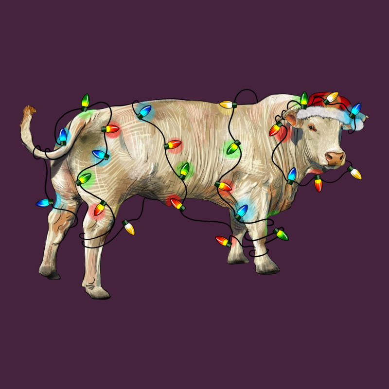 Charolais Bull With Christmas Lights Premium Tee by RanaPortraitStore | Teevron
