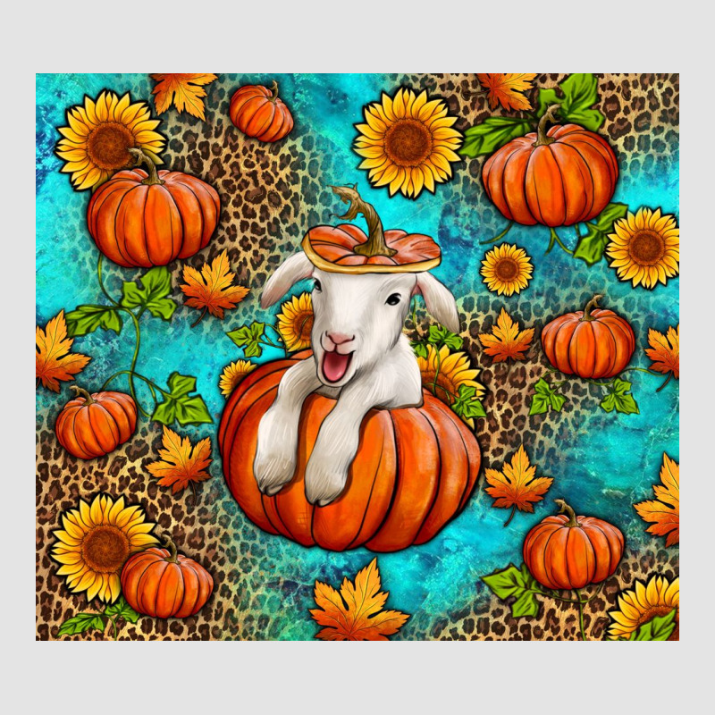 Fall Pumpkin Lamb Premium Sweatshirt by Jasminsmagicworld | Teevron