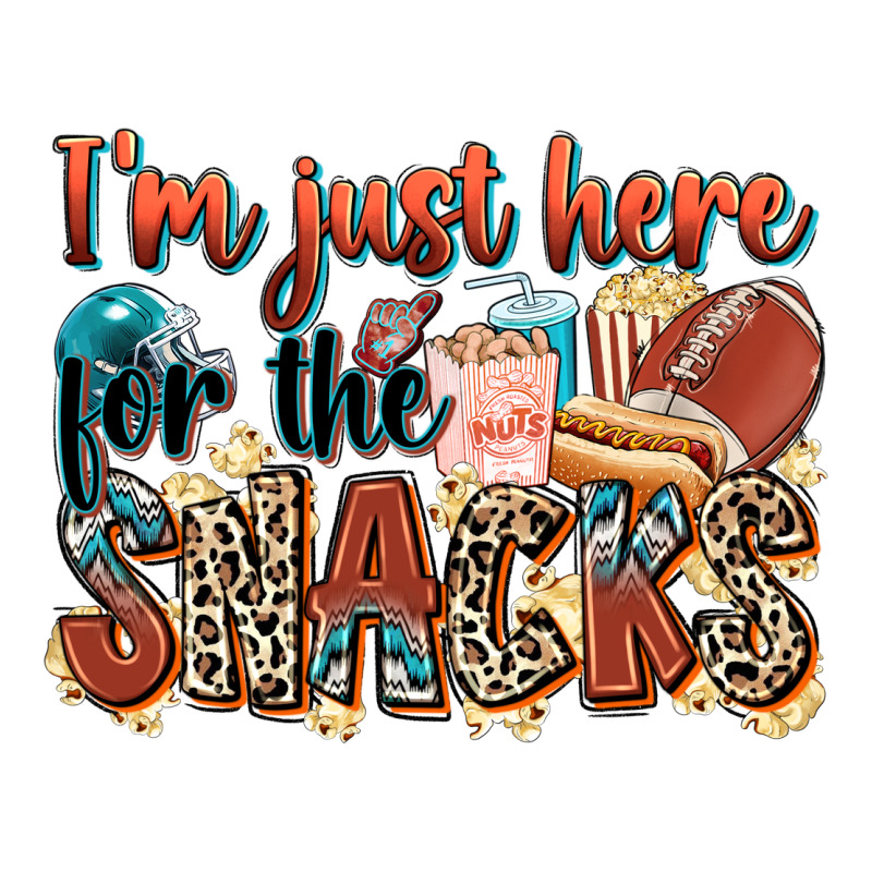 I'm Just Here For The Snacks American Football Premium Tee by Zillion Design Studio | Teevron
