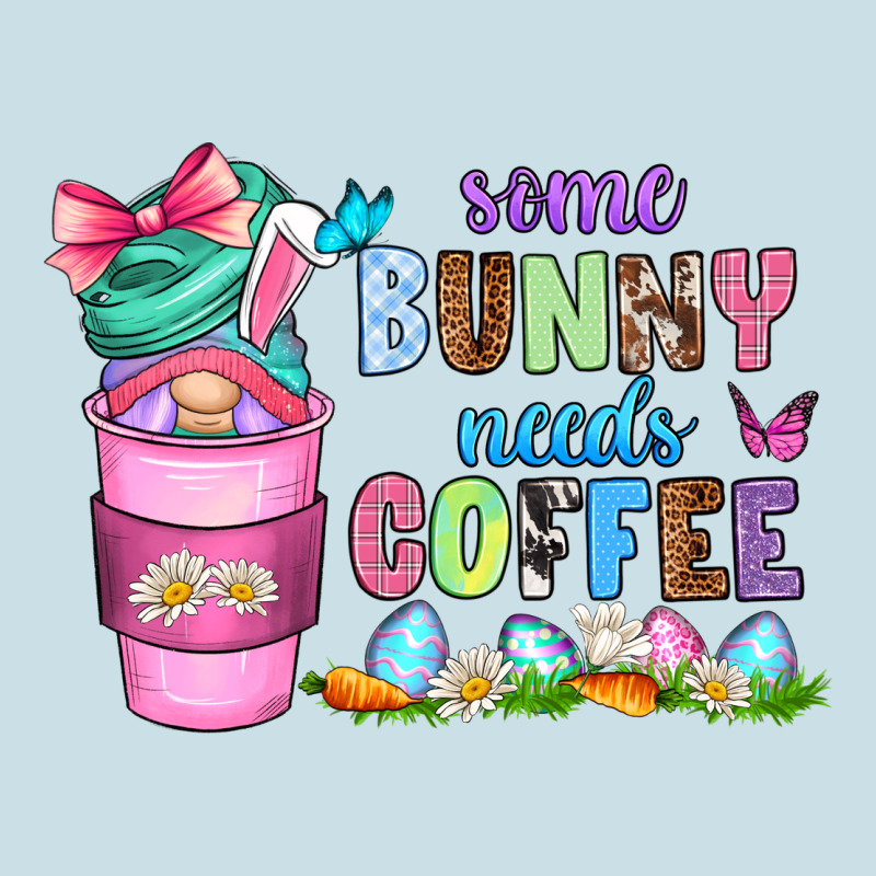 Some Bunny Needs Coffee With Gnomes Ladies Tee by Zillion Design Studio | Teevron