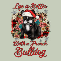 Christmas Life Is Better With A French Bulldog Ladies Tee | Teevron