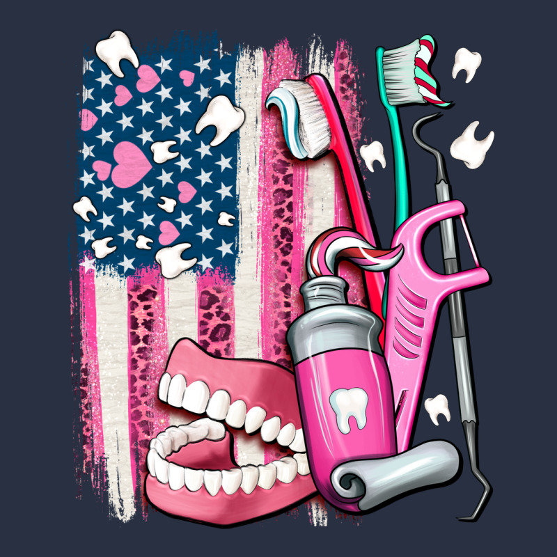 American Flag And Dental Elements With Teeth Heavyweight Sweatshirt by AdoDesignShop | Teevron