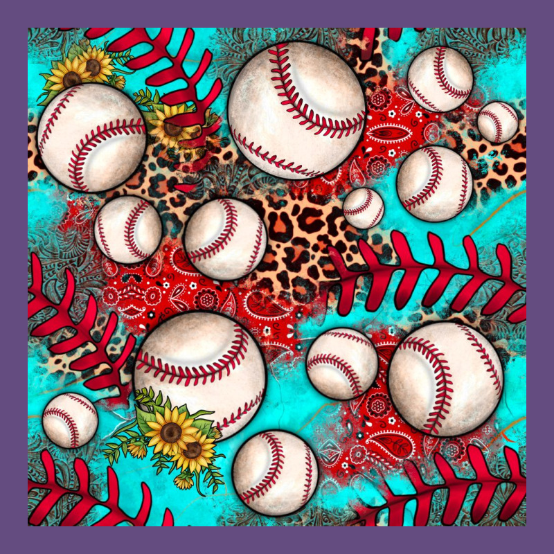 Baseball Leopard Turquoise Sunflower Seamless Pattern Vintage Hoodie by JahusDesignShop | Teevron