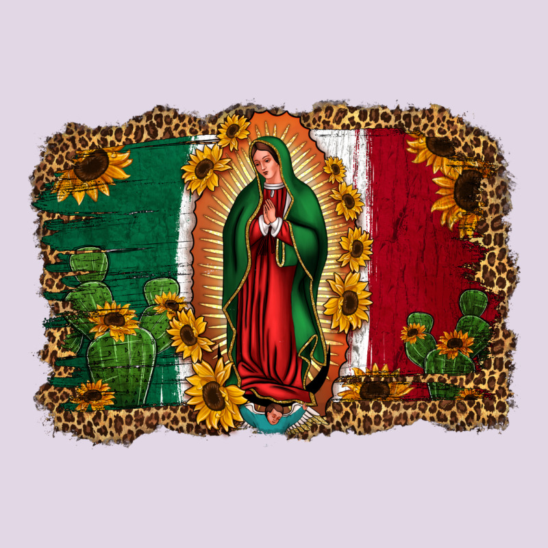 Our Lady Of Guadalupe Mexican Flag Background Classic Tee by Jasminsmagicworld | Teevron